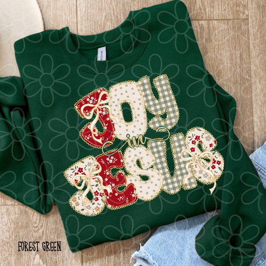 Joy In Jesus Gold Lace Kids Completed Tee