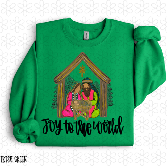Joy To The World Nativity Completed Tee