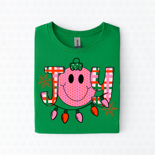 Joy smiley ornament Completed Tee