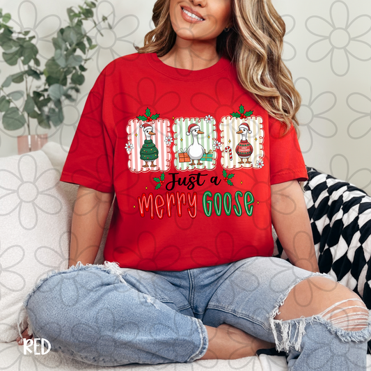Just A Merry Goose DTF Transfer