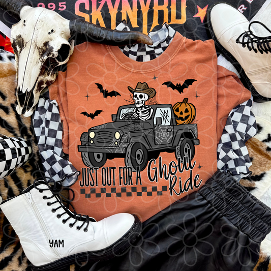 Just Out For A Ghoul Ride Completed Tee