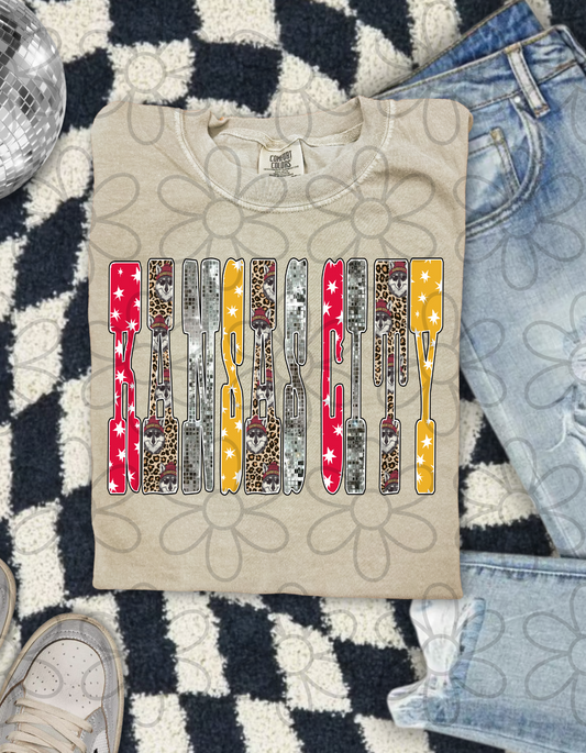 Kansas City Multi Pattern Completed Tee