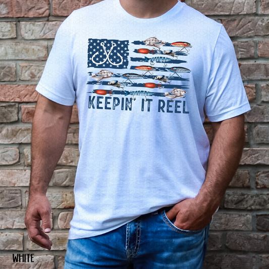 Keepin It Reel Flag DTF Transfer