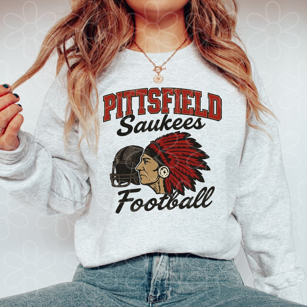 Pittsfield Saukees Football Completed Tee