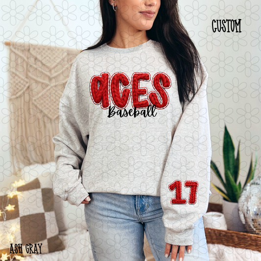 Knit Custom Sports Team Name & Number Completed Tee