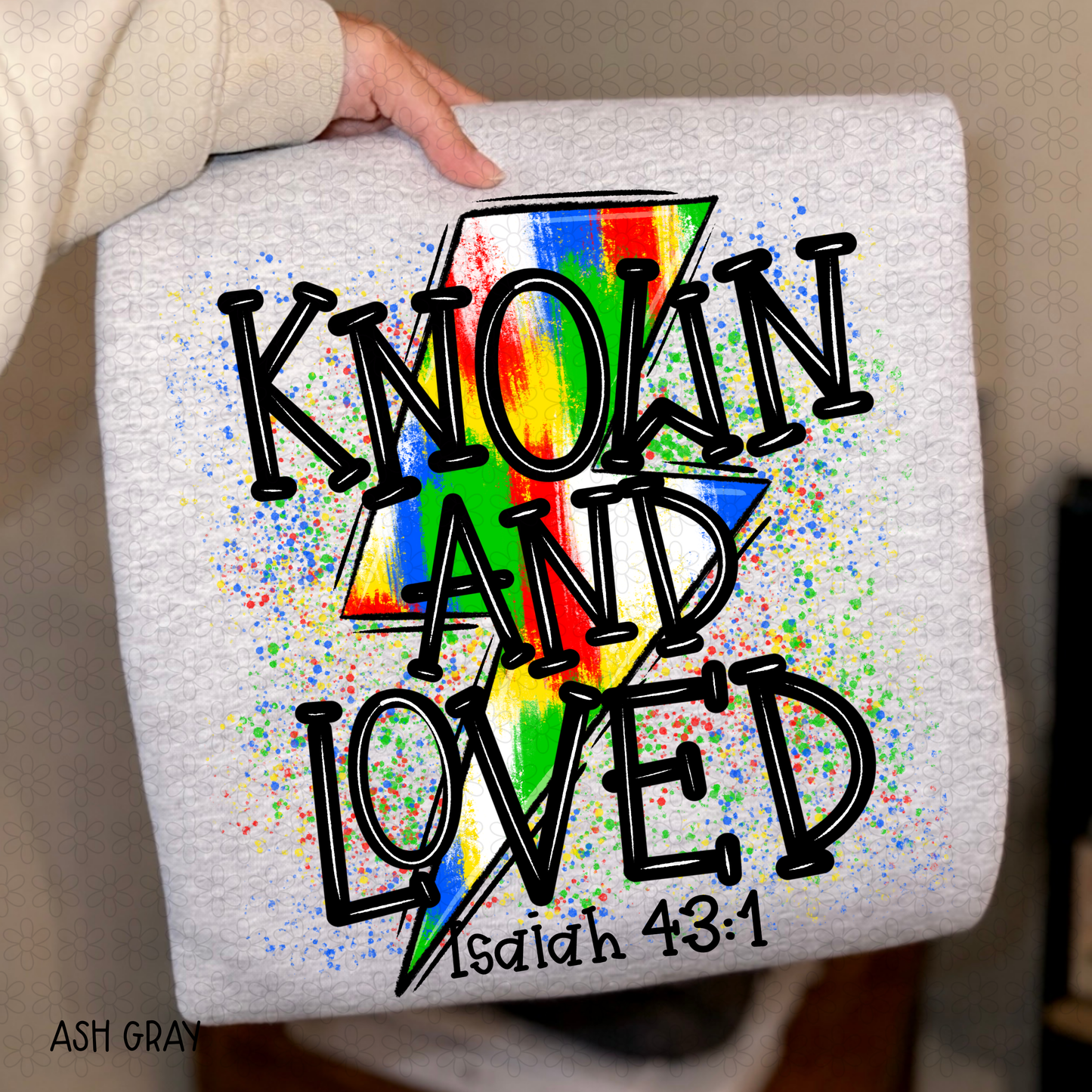 Known And Loved Bolt Splatter Completed Tee