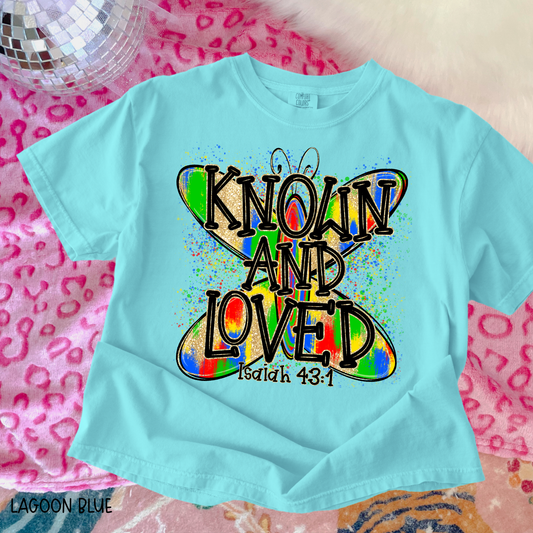 Known And Loved Splatter Butterfly Completed Tee