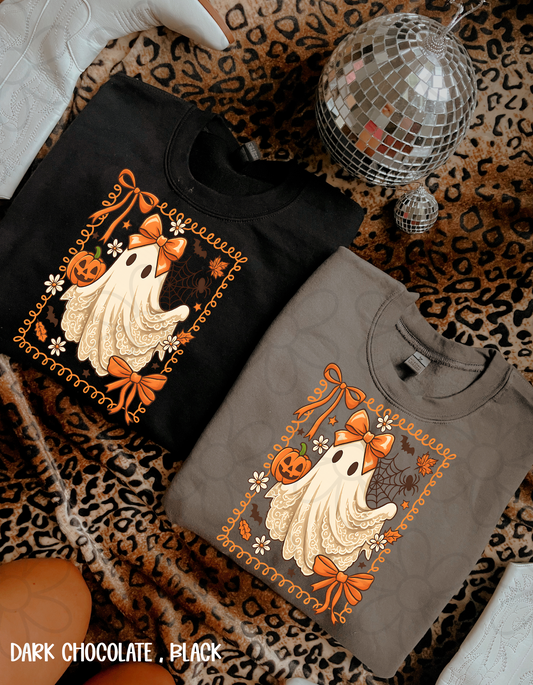 Lace Ghost Bow Kids Completed Tee