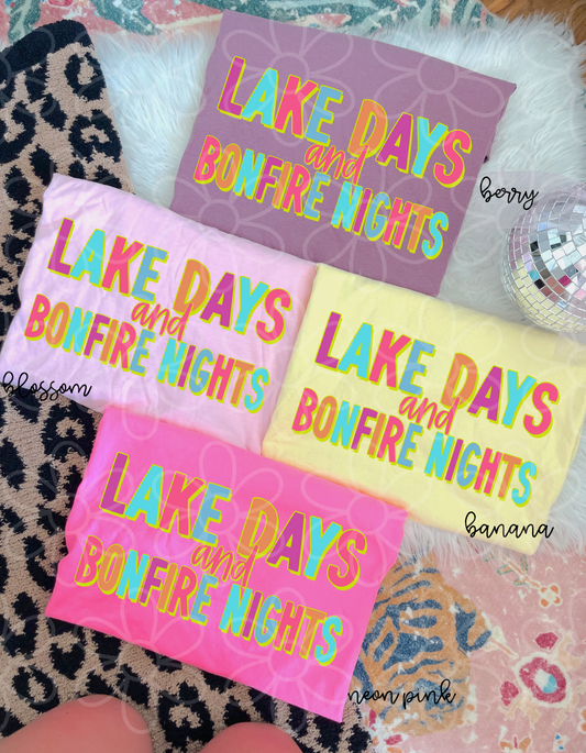 Lake Days & Bonfire Nights Kids Completed Tee