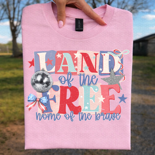 Lake Of the Free Home Of the Brave Completed Tee