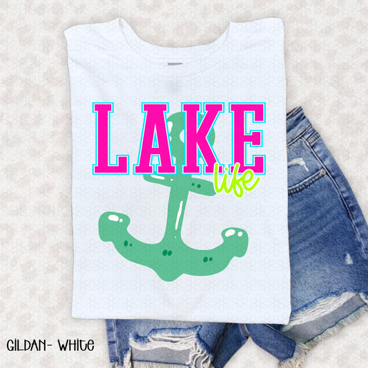 Lake Life Anchor Completed Tee