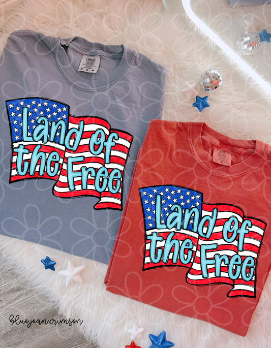 Land Of The Free Kids Completed Tee