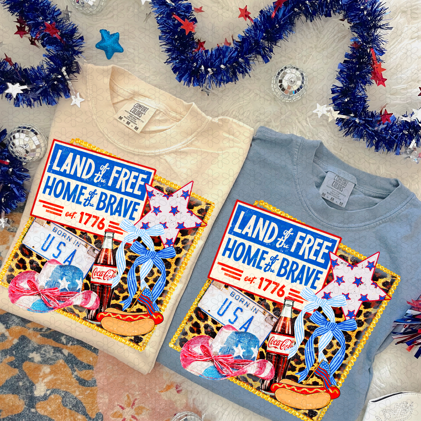 Land Of The Free Home Of The Brave DTF Transfer