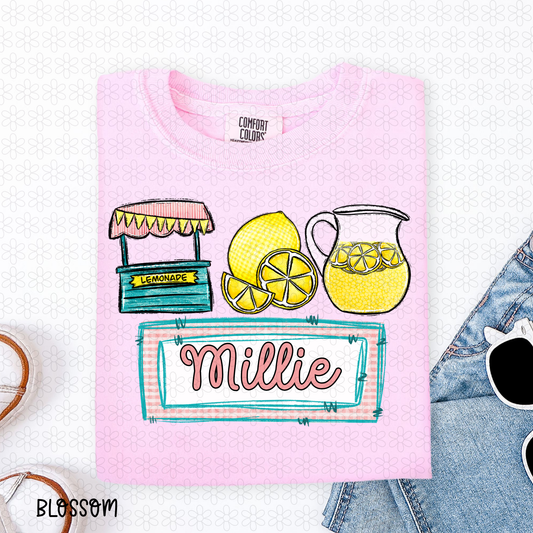 Lemonade Custom Name Plate Completed Tee