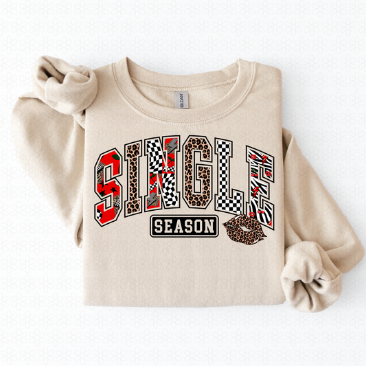 Leopard Check Varsity Single Season DTF Transfer