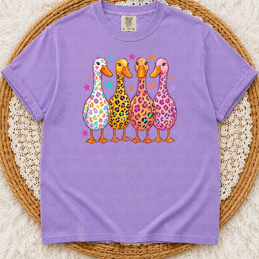 Leopard Ducks Completed Tee