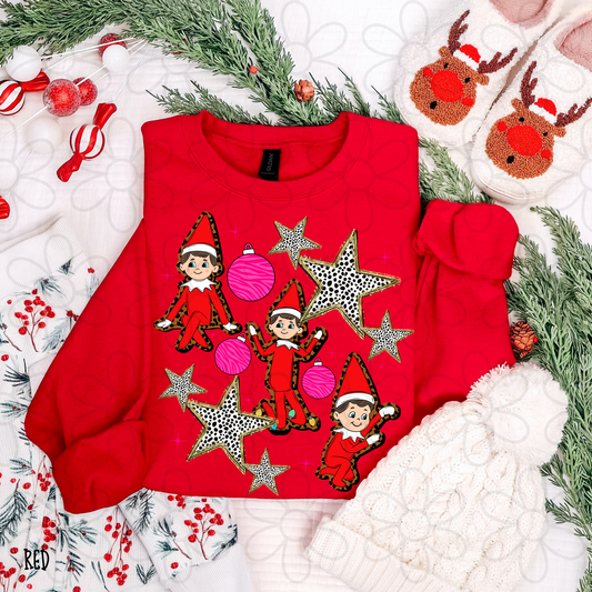 Leopard Elf Stars Kids Completed Tee