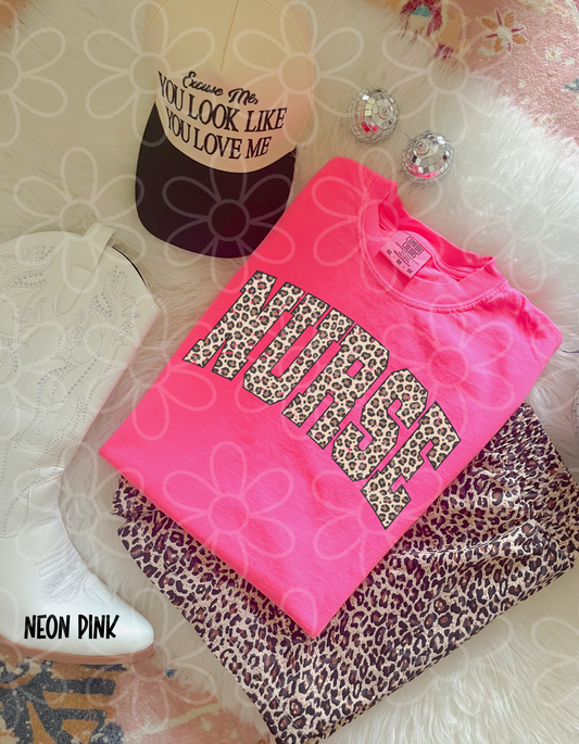 Leopard Nurse Completed Tee