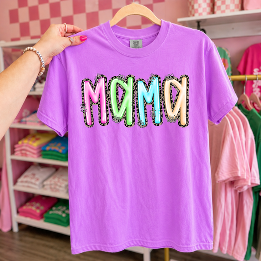 Leopard Colorful Mama Completed Tee