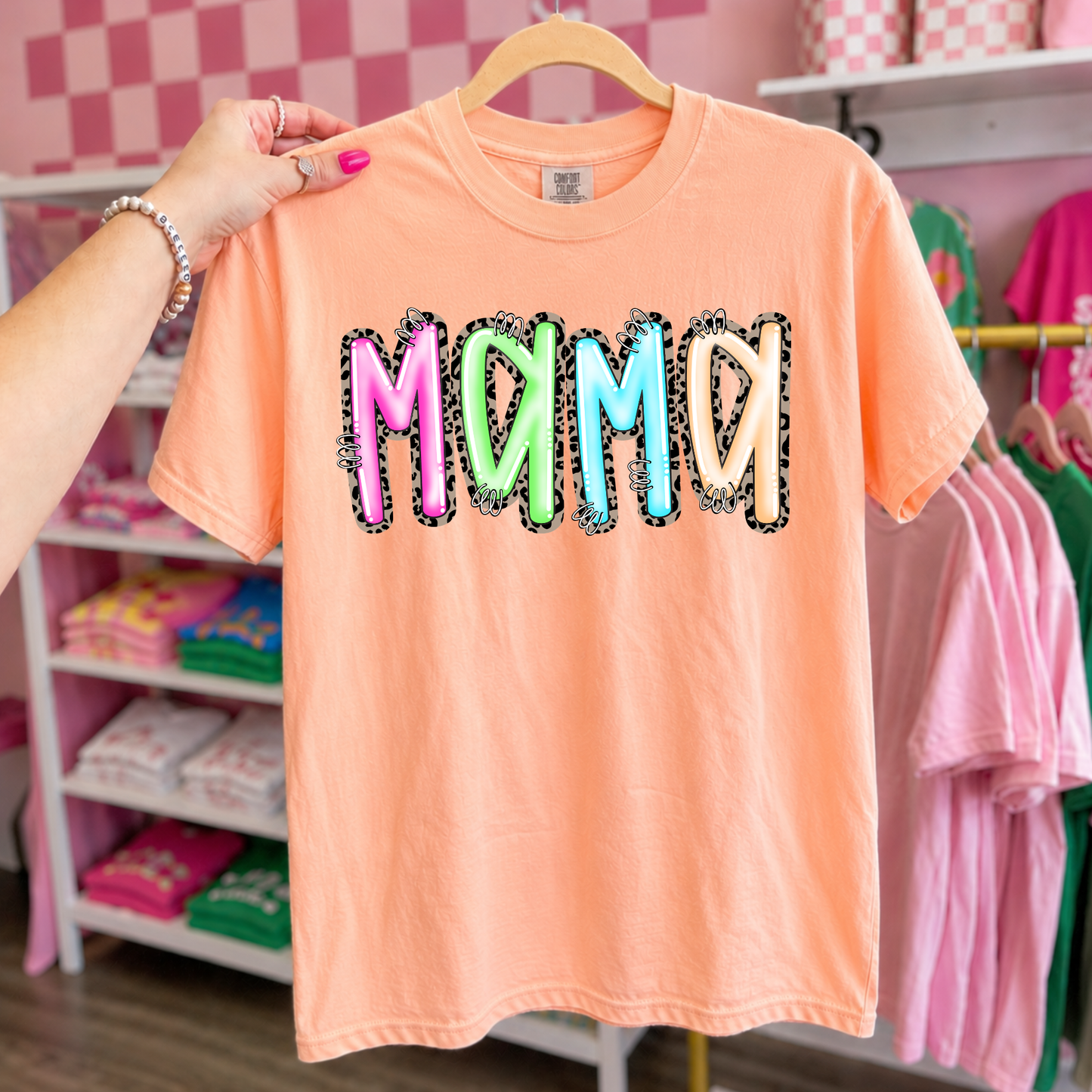 Leopard Colorful Mama Completed Tee