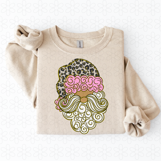 Leopard Santa- Christmas Completed Tee