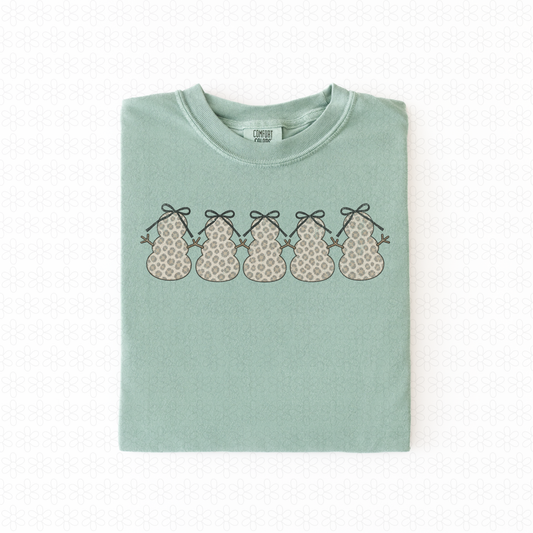 Leopard Snowman Completed Tee