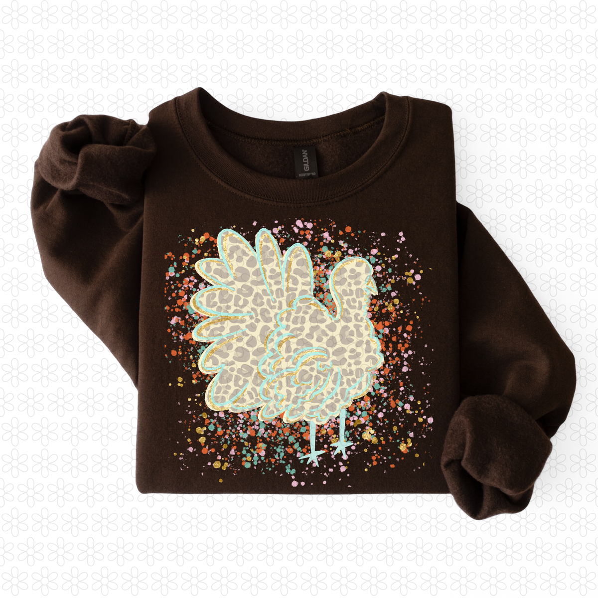 Leopard Turkey Splatter Completed Tee