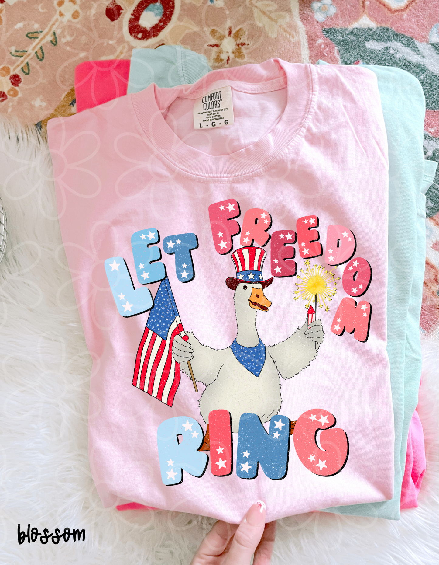 Let Freedom Ring Goose Kids Completed Tee