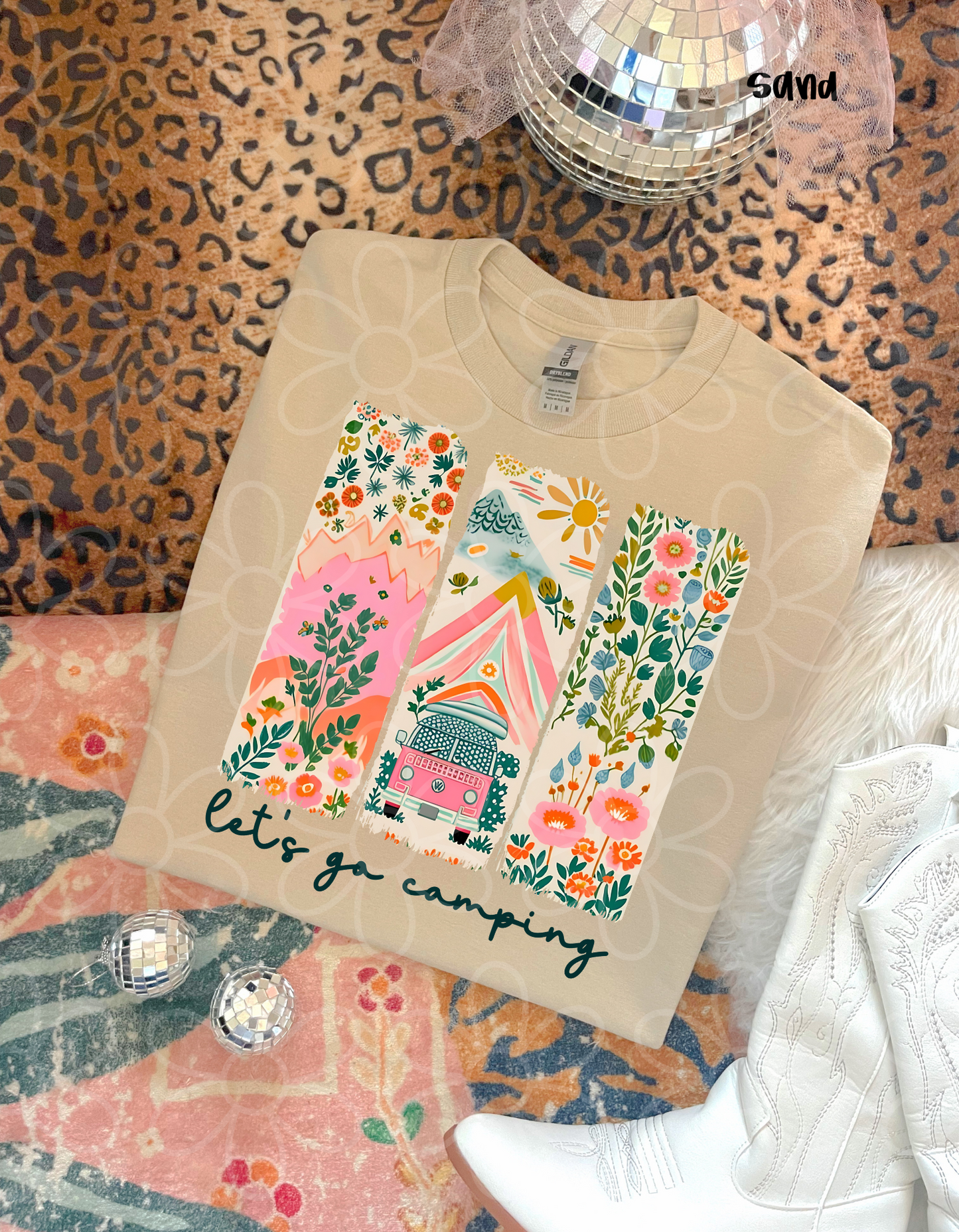 Let's Go Camping Completed Tee