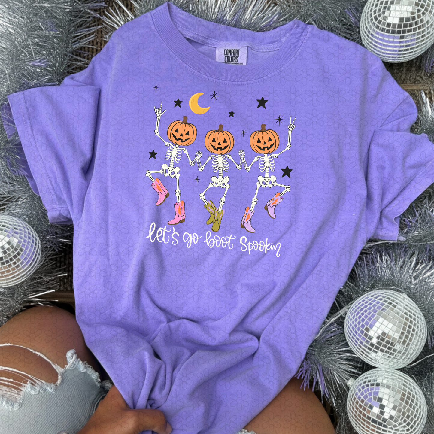 Let's Go Boot Spookin Completed Tee
