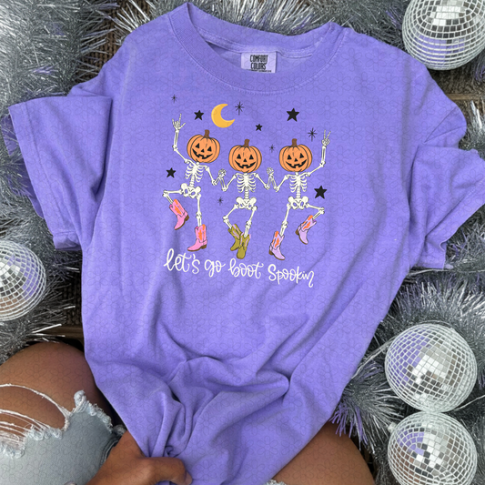 Let's Go Boot Spookin Completed Tee