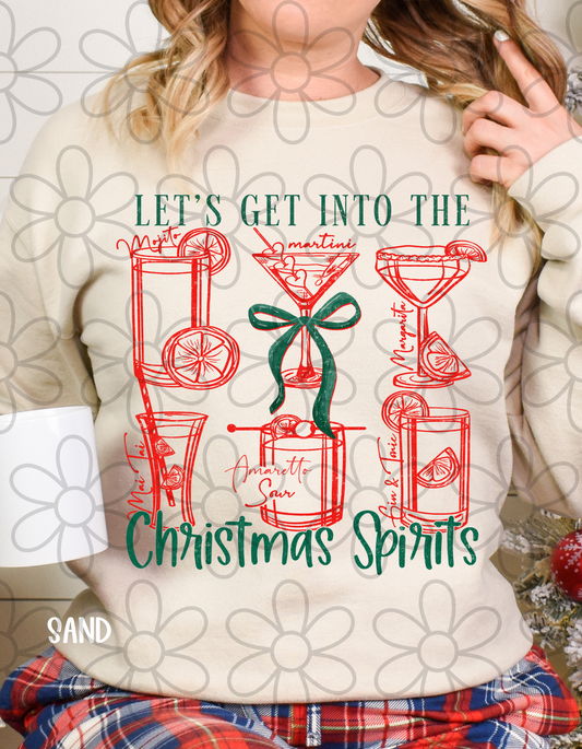 Lets Get Into The Christmas Spirits Completed Tee