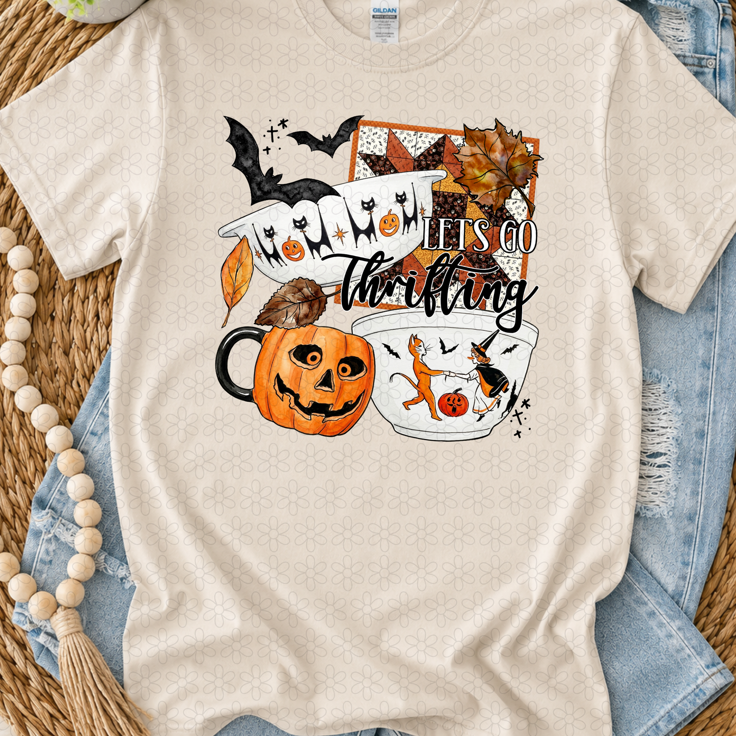 Lets go thrifting HALLOWEEN DTF Transfer