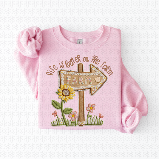 Life Is Better On The Farm Completed Tee
