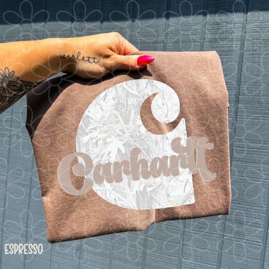 Light Camo Carhartt DTF Transfer