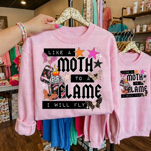 Like a moth to a flame i will fly Completed Tee