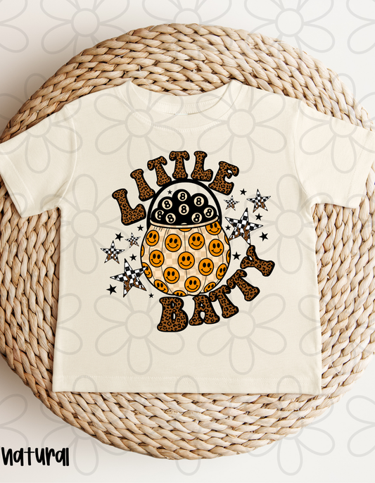 Little Batty Halloween Basket Kids Completed Tee