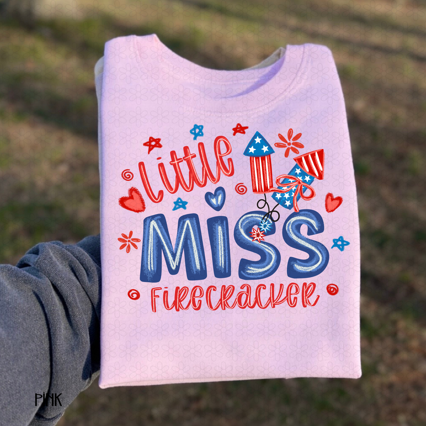 Little Miss Firecracker Completed Tee