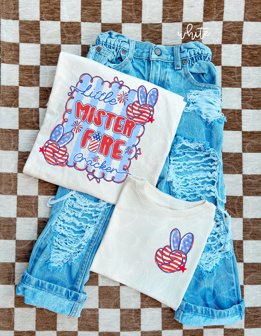 Little Mister Fire Cracker Completed Tee