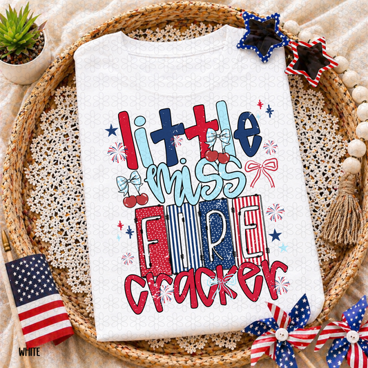 Little Miss Firecracker Completed Tee