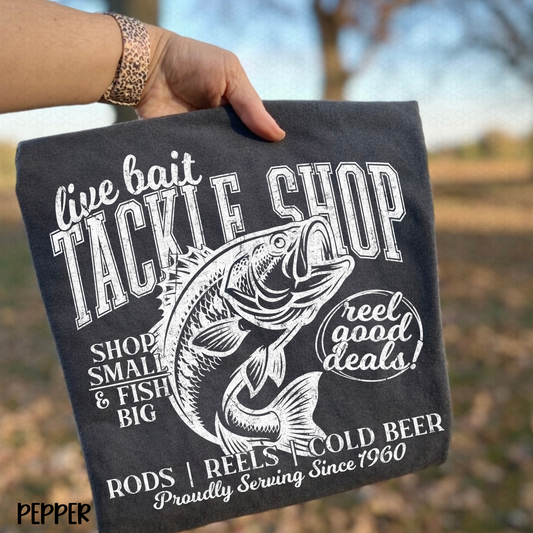 Live Bait Tackle Shop - White DTF Transfer