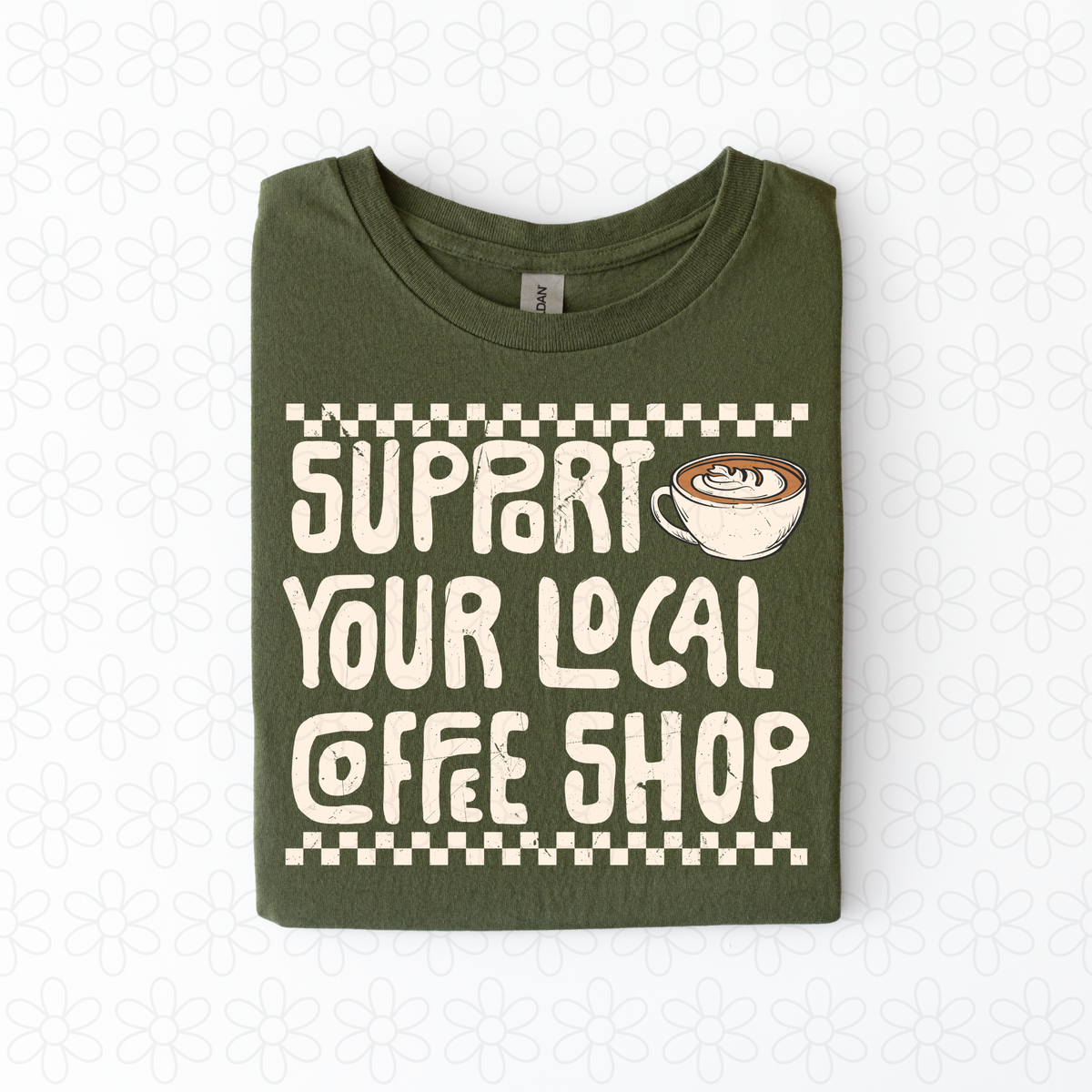 Local Coffee Shop cream Completed Tee