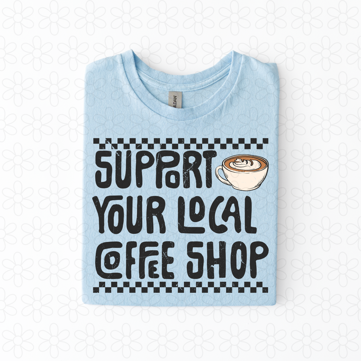 Local Coffee Shop grey Completed Tee