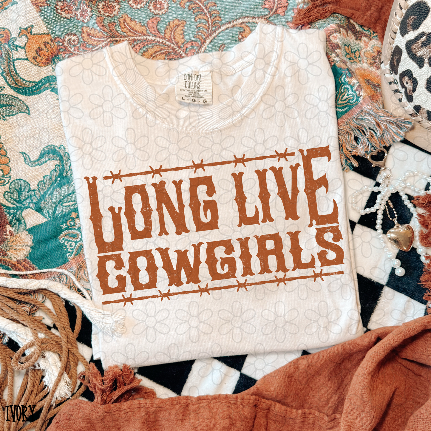 Long Live Cowgirls (Multiple Color Options) Kids Completed Tee