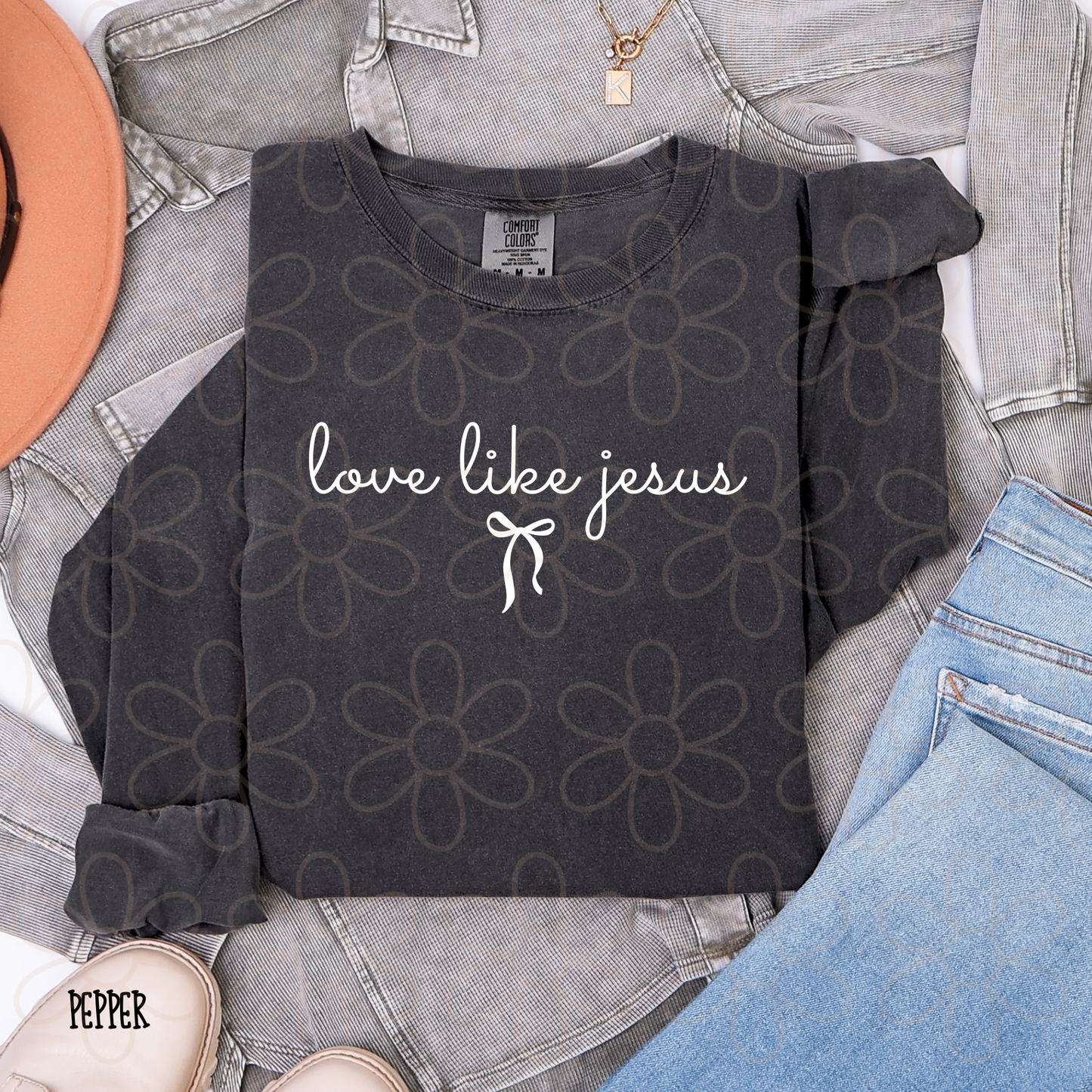 Love Like Jesus Bow Kids Completed Tee
