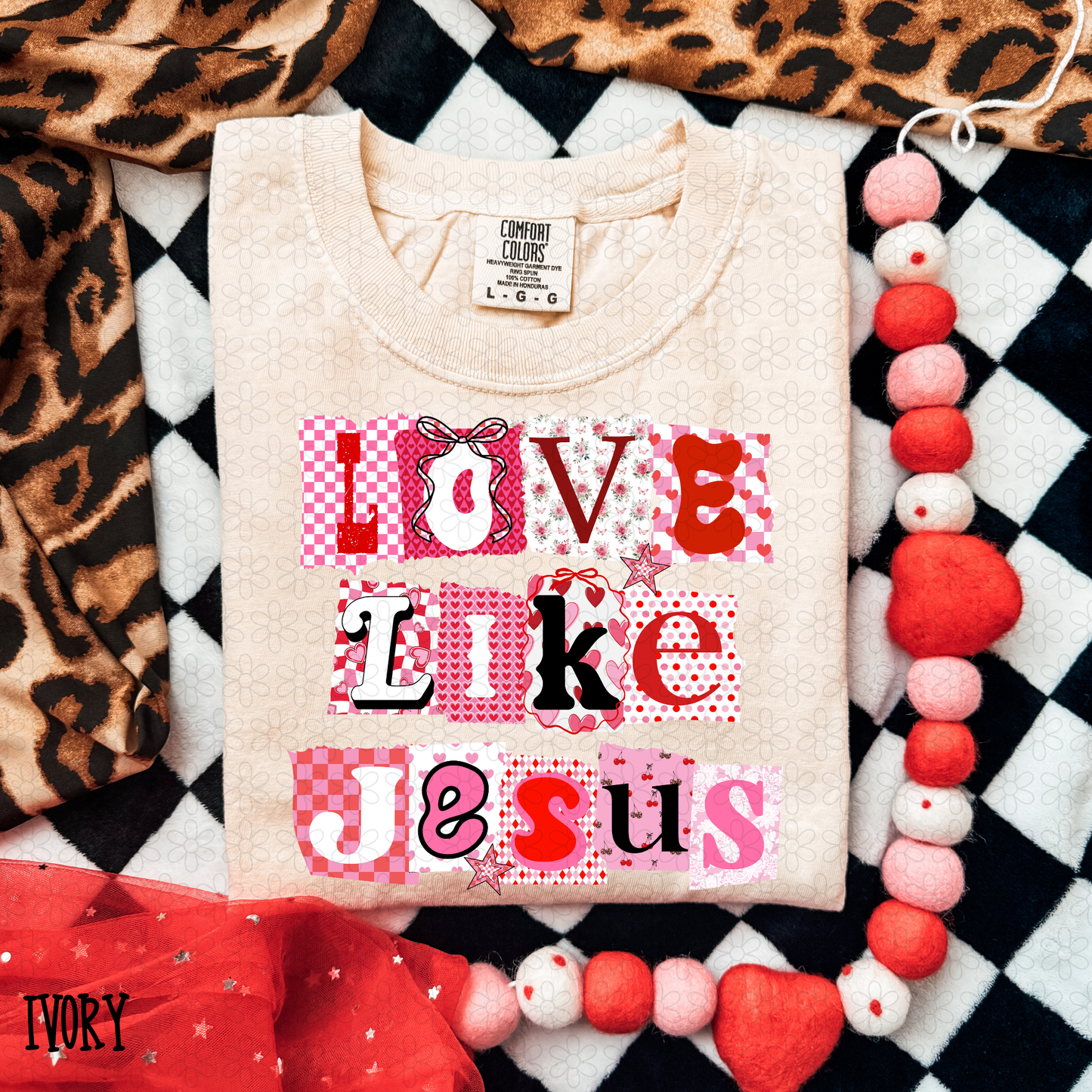 Love Like Jesus Valentines Ransom Kids Completed Tee