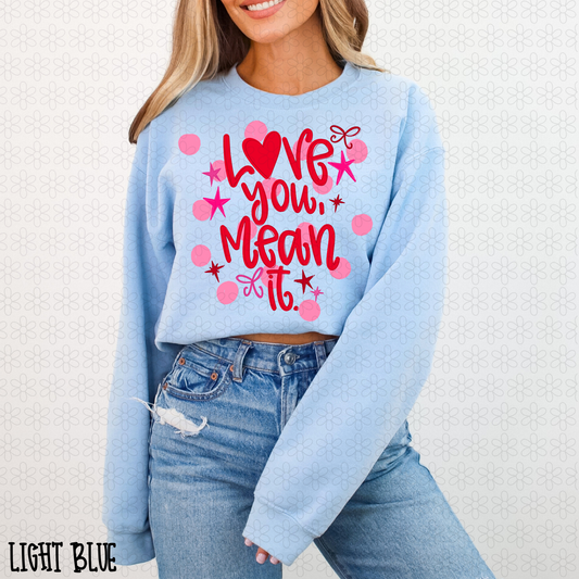 Love You, Mean It Polka Dots Completed Tee