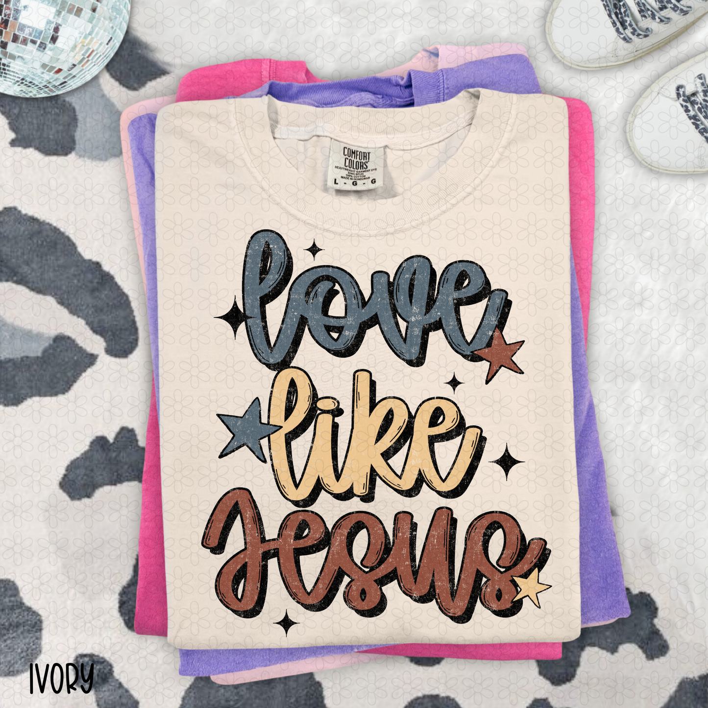 Love Like Jesus- Brown Completed Tee