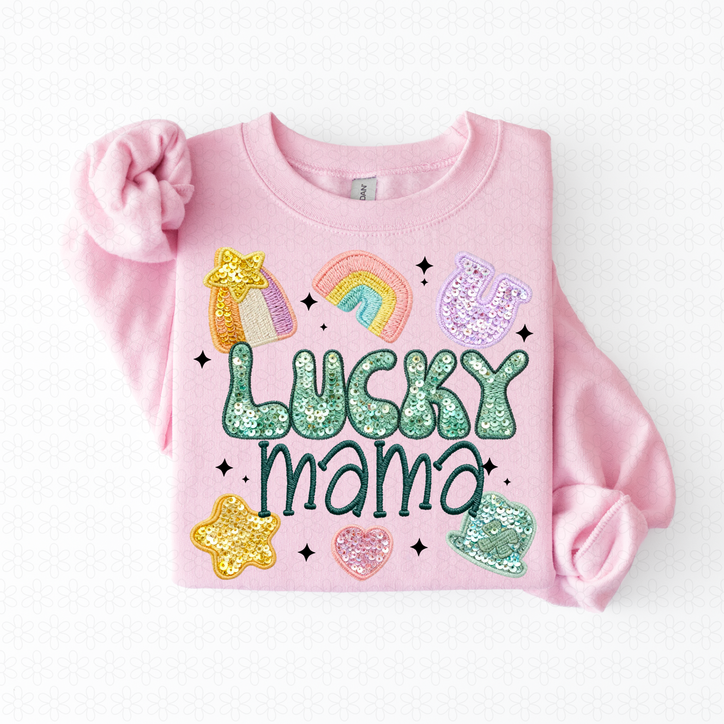 Lucky Mama Sparkles Completed Tee
