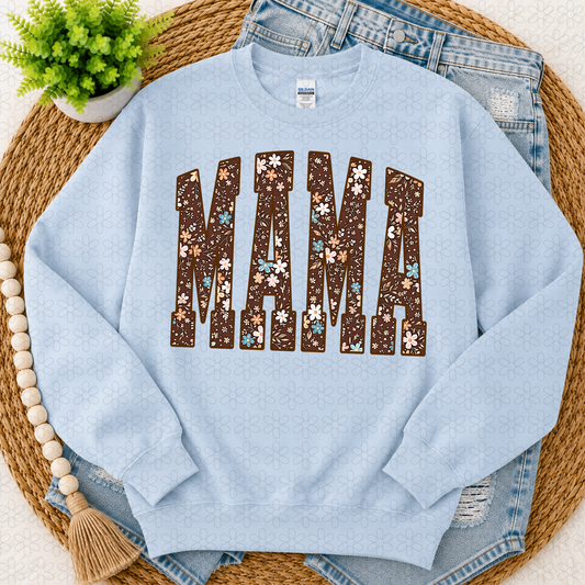MAMA FALL FLORAL Completed Tee